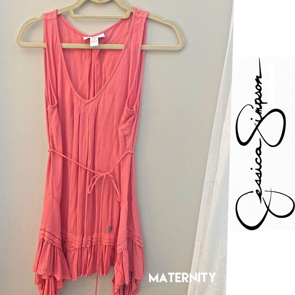 Jessica Simpson Peach Maternity Top Size Small